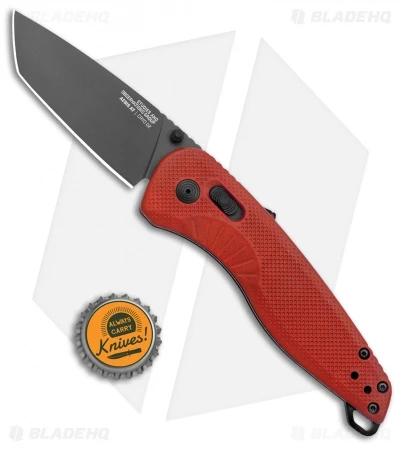 SOG Aegis AT Tanto AT-XR Lock Knife Red GRN W/Safety (3.1" Black) - Image 4