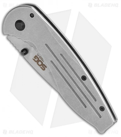 SOG Aegis Frame Lock Knife Stainless Steel (3.4" Stonewash) - Image 2