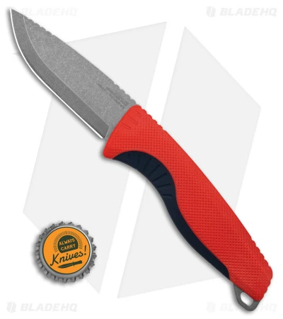 SOG Aegis FX Fixed Blade Knife Rescue Red/Indigo Blue (3.6" Stonewash) - Image 4