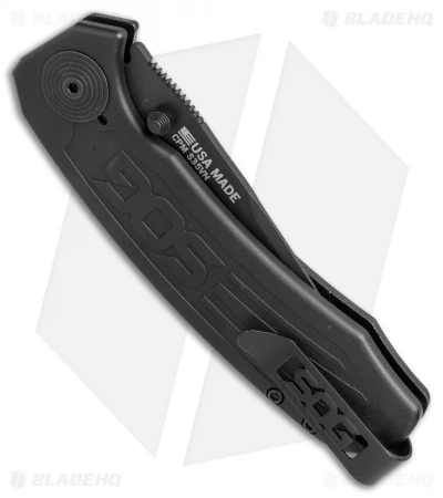 SOG Banner Spring Assisted Knife Black Aluminum (3.5" Black) BA1001 - Image 3