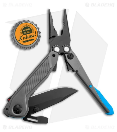 SOG Flash MT 7-in-1 Multi-Tool (Urban Gray/Cyan) - Image 5