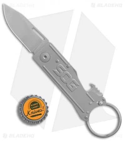 SOG Keytron Keychain Knife (1.9" Stonewash) KT1001-CP - Image 5