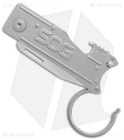 SOG Keytron Keychain Knife (1.9" Stonewash) KT1001-CP - Image 4
