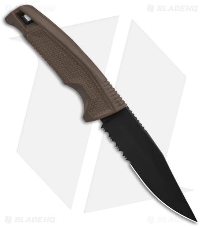 SOG Recondo FX Fixed Blade Knife FDE (4.6" Black Serr) - Image 2