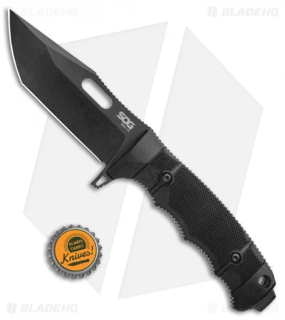 SOG Seal FX Tanto Fixed Blade Knife Black GRN (4.3" Black) - Image 4