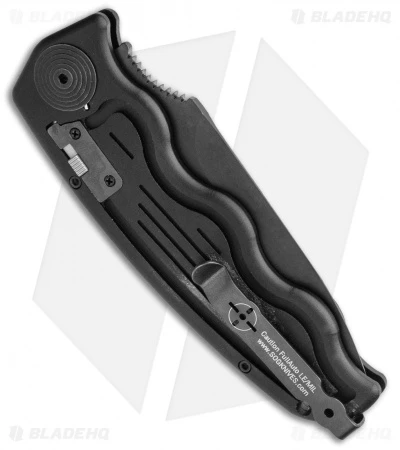 SOG-TAC Automatic Knife Drop Point (3.5" Black) ST-06 - Image 3
