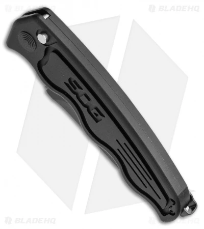 SOG-TAC Automatic Knife Drop Point (3.5" Black) ST-06 - Image 2