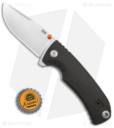 SOG Tellus Frame Lock Knife OD Green FRN (3.65" Stonewash Cryo 440) - Image 4