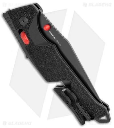 SOG Trident AT-XR Lock Knife Black/Red Clip Point (3.7" Black) - Image 3
