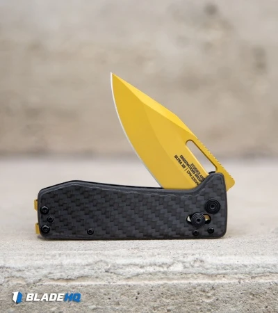 SOG Ultra XR Lock Knife Carbon Fiber (2.75" Gold) - Image 6
