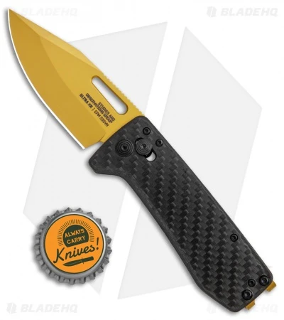 SOG Ultra XR Lock Knife Carbon Fiber (2.75" Gold) - Image 4