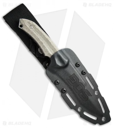 SOG Kiku Small Fixed Blade Knife Green Micarta (4.9" Satin) KU-2001 - Image 3