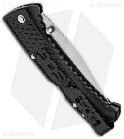 SOG Traction Clip Point Lockback Knife (3.375" Satin) TD1011-CP - Image 3