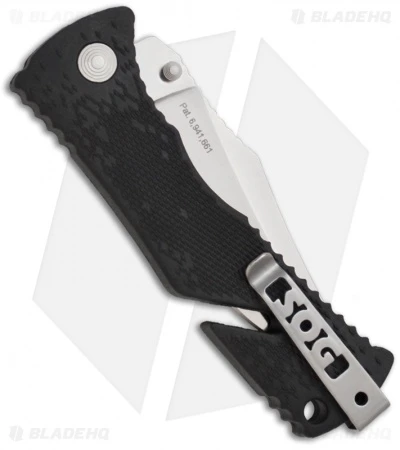 SOG Trident Large Tanto Assisted Opening Knife Black (3.75" Satin) TF-6 - Image 2